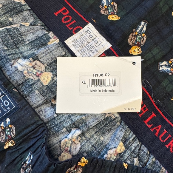 Vintage NWT Men's Polo by Ralph Lauren XL Plaid boxer shorts with Teddy bears - Picture 13 of 16